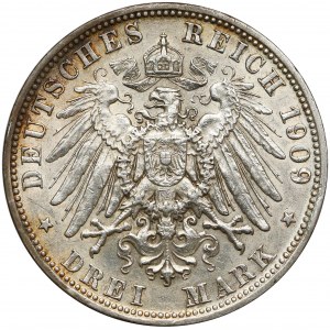 Bawaria, 3 marki 1909 D