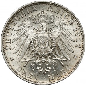 Deutschland, Bayern, 3 Mark 1909 D