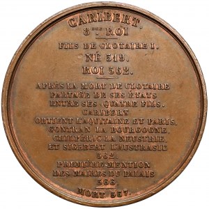 Francja, medal z serii Władcy Francji - Charibert 1840