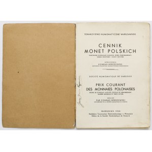 Cennik Monet Polskich, K. Berezowski 1930