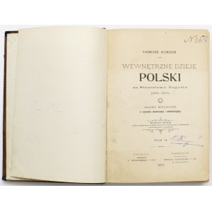 Wewnętrzne dzieje Polski za Stanisława Augusta - Tom II, T. Korzon 1897