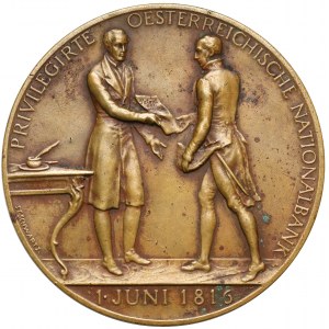 Österreich, Medaille - 100. Jahrestag Oesterreichische Nationalbank 1816-1916