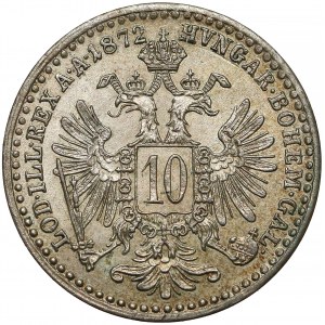 Austro-Węgry, Franciszek Józef I, 10 krajcarów 1872