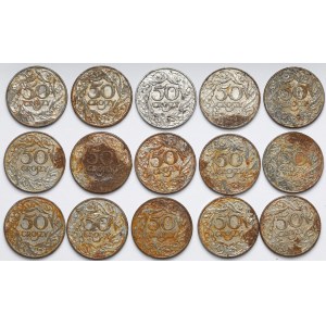 50 groszy 1938 niklowane (15szt)