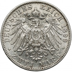 Deutschland, Hessen-Darmstadt, 2 Mark 1899 A - selten