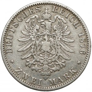 Meklemburgia-Schwerin, 2 marki 1876 A - rzadki typ
