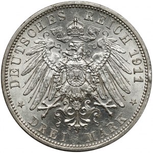 Deutschland, Preussen, 3 Mark 1911 A