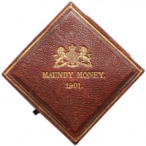 Wielka Brytania, 1-4 pensy 1901 - Maundy Money - w etui