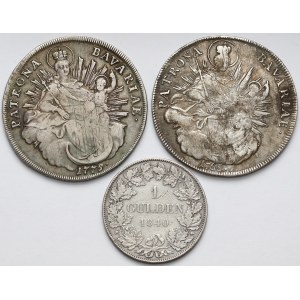 Bawaria - zestaw 3 szt. - Talary 1765 i 1775 i Gulden 1840