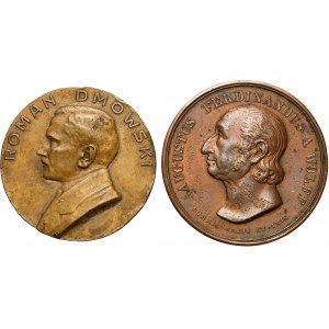 Medale Roman Dmowski 1919 i Ferdynand Wolff 1840, zestaw (2szt)