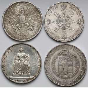 Deutschland, Preussen, Hesse, Taler 1834-1871 (4 Stücke)