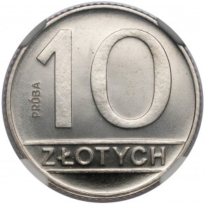 Próba NIKIEL 10 złotych 1989 - stempel lustrzany