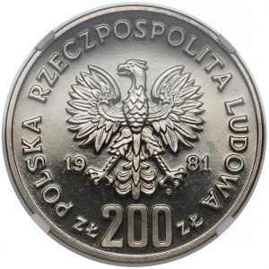 Próba NIKIEL 200 złotych 1981 Władysław I Herman - półpostać