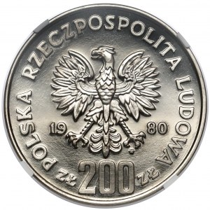 Próba NIKIEL 200 złotych 1980 Kazimierz I Odnowiciel - półpostać