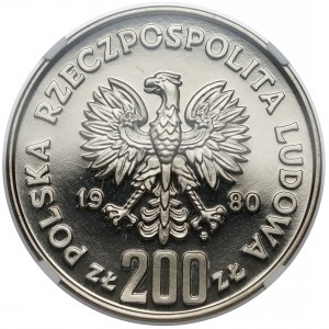 Próba NIKIEL 200 złotych 1980 Kazimierz I Odnowiciel - popiersie