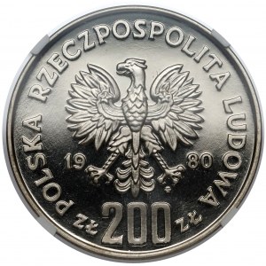 Próba NIKIEL 200 złotych 1980 Bolesław I Chrobry - popiersie