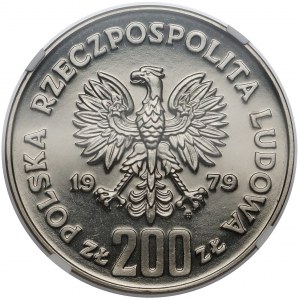 Próba NIKIEL 200 złotych 1979 Mieszko I - popiersie