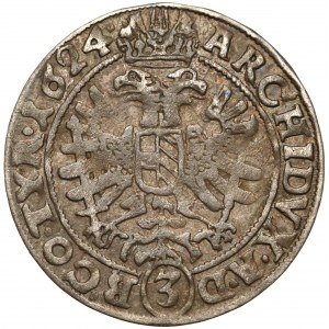 Śląsk, Ferdynand II, 3 krajcary 1624 BZ, Wrocław - FERDI