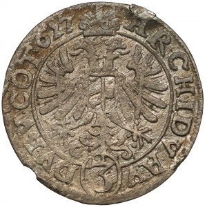 Śląsk, Ferdynand II, 3 krajcary 1627 HR, Wrocław - (3) pod Orłem