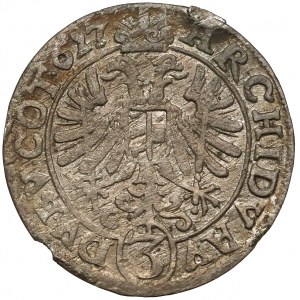 Śląsk, Ferdynand II, 3 krajcary 1627 HR, Wrocław - (3) pod Orłem