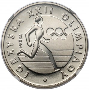 Próba NIKIEL 100 złotych 1980 XXII Olimpiada - biegacz