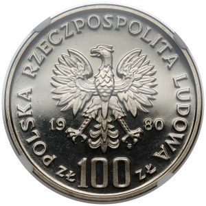 Próba NIKIEL 100 złotych 1980 XXII Olimpiada - biegacz