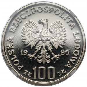 Próba NIKIEL 100 złotych 1980 XXII Olimpiada - znicz