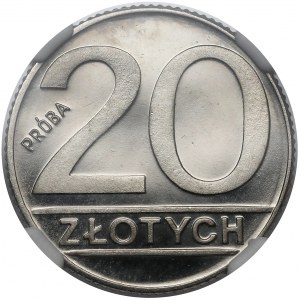 Próba NIKIEL 20 złotych 1989 - PRÓBA równolegle