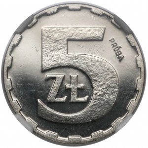 Próba NIKIEL 5 złotych 1986