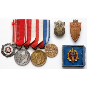 PRL, Zestaw odznak i medali (7szt)