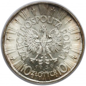 Piłsudski 10 złotych 1939 - OKAZOWY