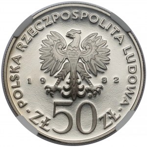 Lustrzanka MIEDZIONIKIEL 50 złotych 1982 Bolesław III Krzywousty