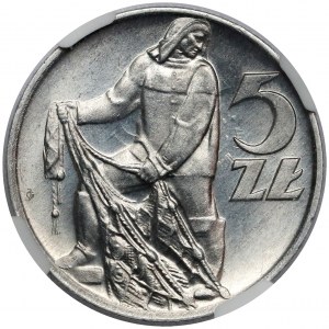 5 złotych 1959 Rybak - SŁONECZKO obustronne