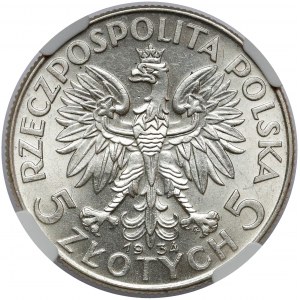 Głowa Kobiety 5 złotych 1934