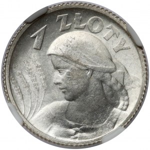 Kobieta i kłosy 1 złoty 1924 - PIĘKNA