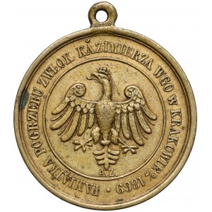 Medal Pamiątka pogrzebu zwłok Kazimierza Wielkiego 1869