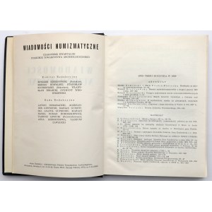 Wiadomości numizmatyczne, 1960