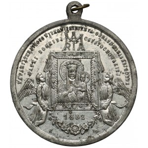 Medalik religijny - 500. rocznica Obrazu na Jasnej Górze 1882 r.