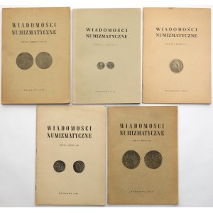 Wiadomości numizmatyczne 1958-1964 (5szt)