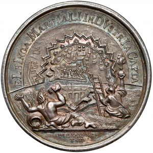 Rosja, Piotr I, Medal 1710 - Zdobycie ELBLĄGA - B.ŁADNY