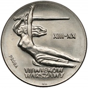 Próba NIKIEL 10 złotych 1965, VII wieków Warszawy - Nike