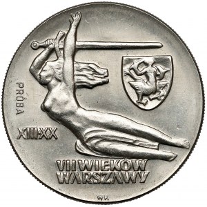 Próba NIKIEL 10 złotych 1965, VII wieków Warszawy - Nike z herbem