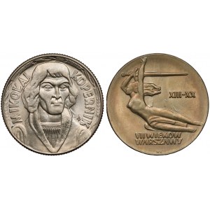 10 złotych 1965 Kopernik i Nike - z duchami (2szt)