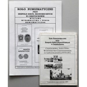 Makiety katalogów wystaw Koła numizmatycznego w Częstochowie