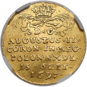 August II Mocny, Dukat koronacyjny 1697 - PRO REGNO