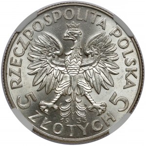 Głowa Kobiety 5 złotych 1933