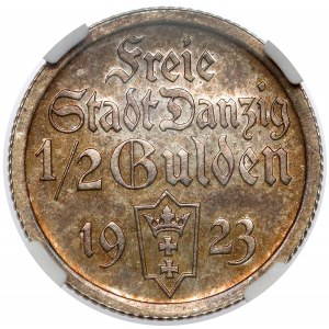 Gdańsk, LUSTRZANKA 1/2 guldena 1923