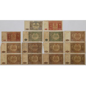 50 - 1.000 złotych 1946 - zestaw (14szt)