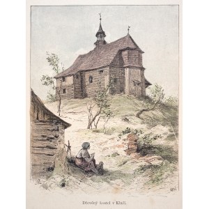 KLUCZE. Drewniany kościół; sygn. autora nieczyt., pochodzi z: F. Sláma