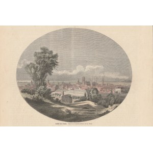 GDAŃSK. Widok miasta; według rysunku J. Gretha, niemiecka grafika z XIX wieku